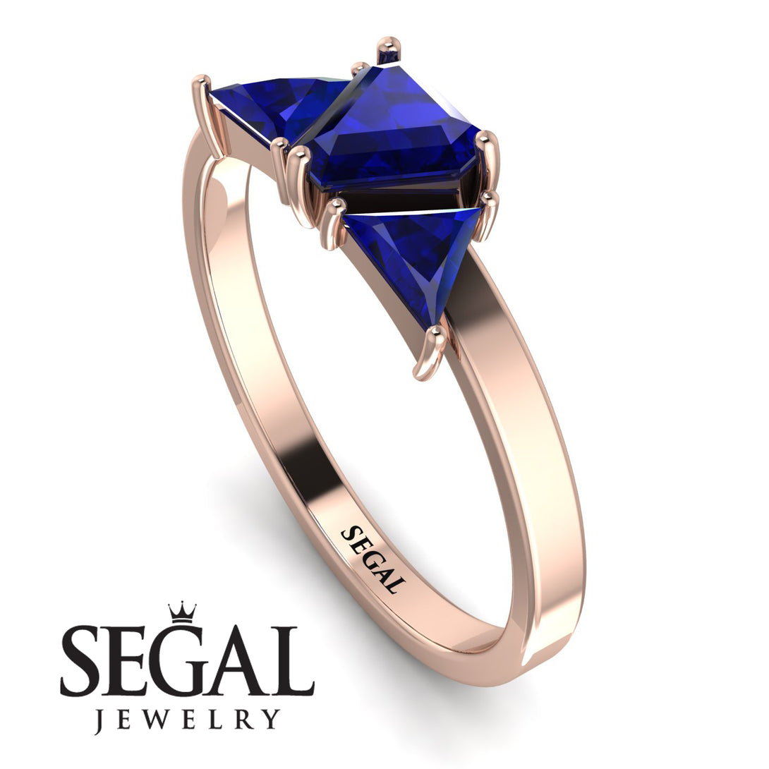 Triangle Sapphire Engagement Ring - Molly No. 74