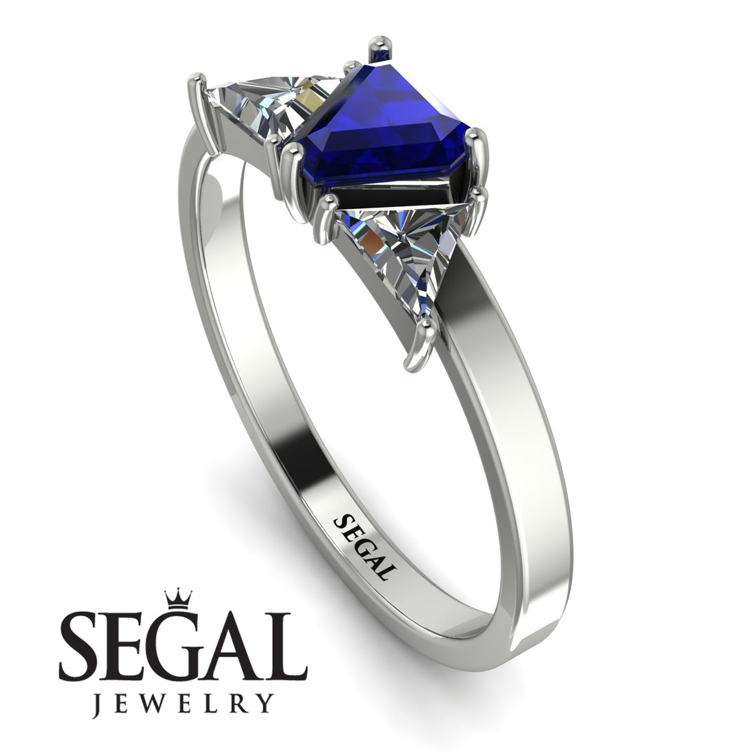 Triangle Sapphire Engagement Ring - Molly No. 15