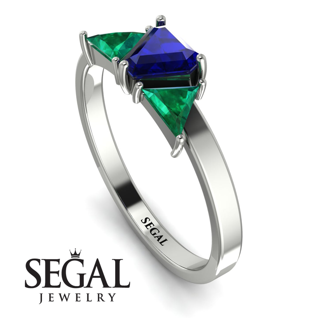 Triangle Sapphire Engagement Ring - Molly No. 30