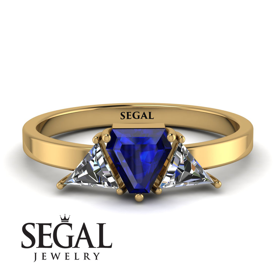 Triangle Sapphire Engagement Ring - Molly No. 13