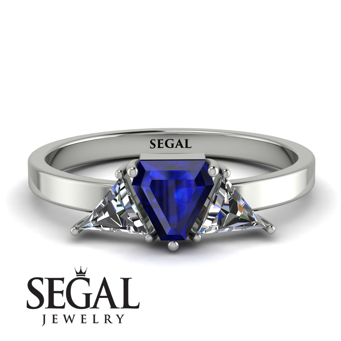 Triangle Sapphire Engagement Ring - Molly No. 15