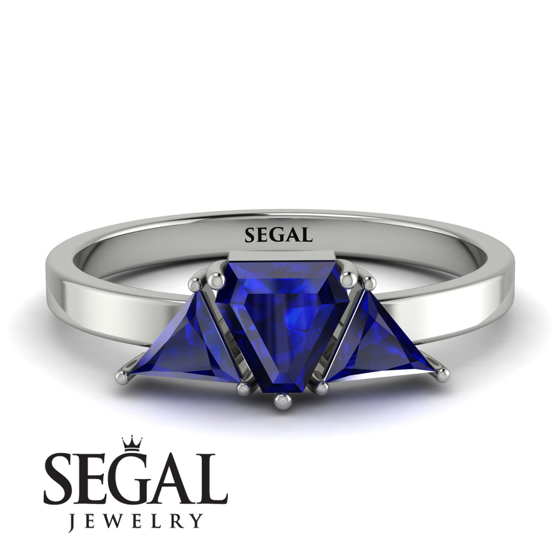 Triangle Sapphire Engagement Ring - Molly No. 75