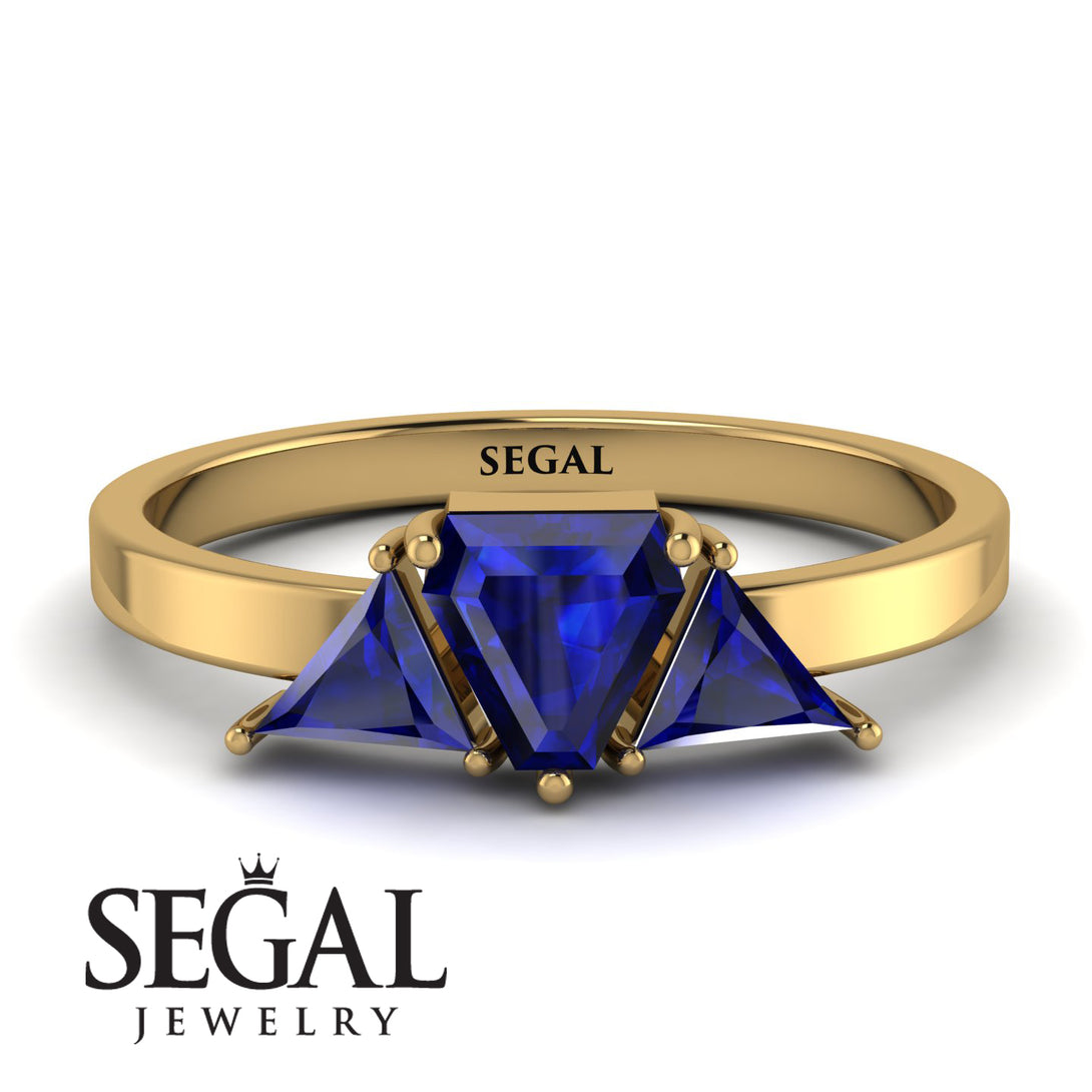 Triangle Sapphire Engagement Ring - Molly No. 73