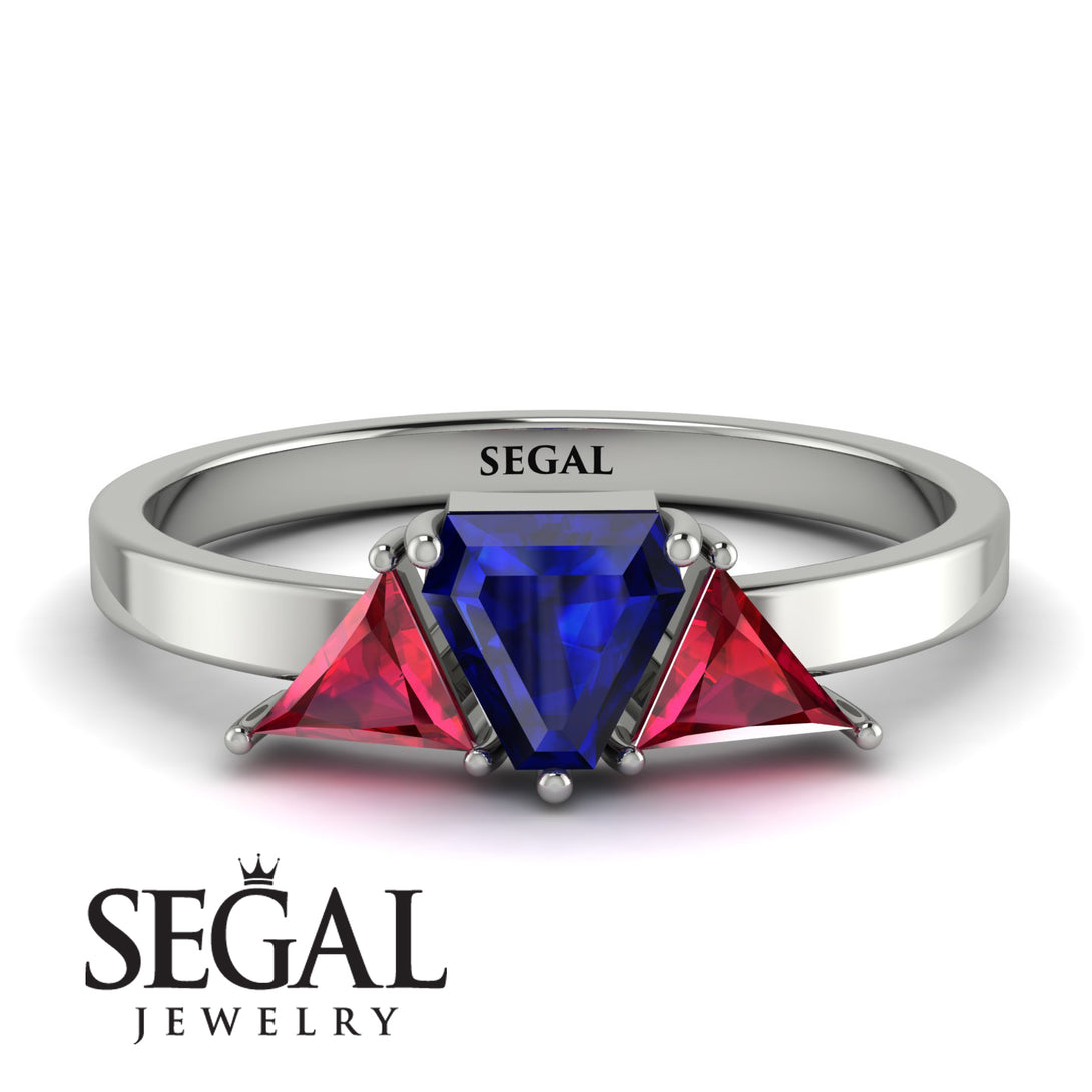 Triangle Sapphire Engagement Ring - Molly No. 60