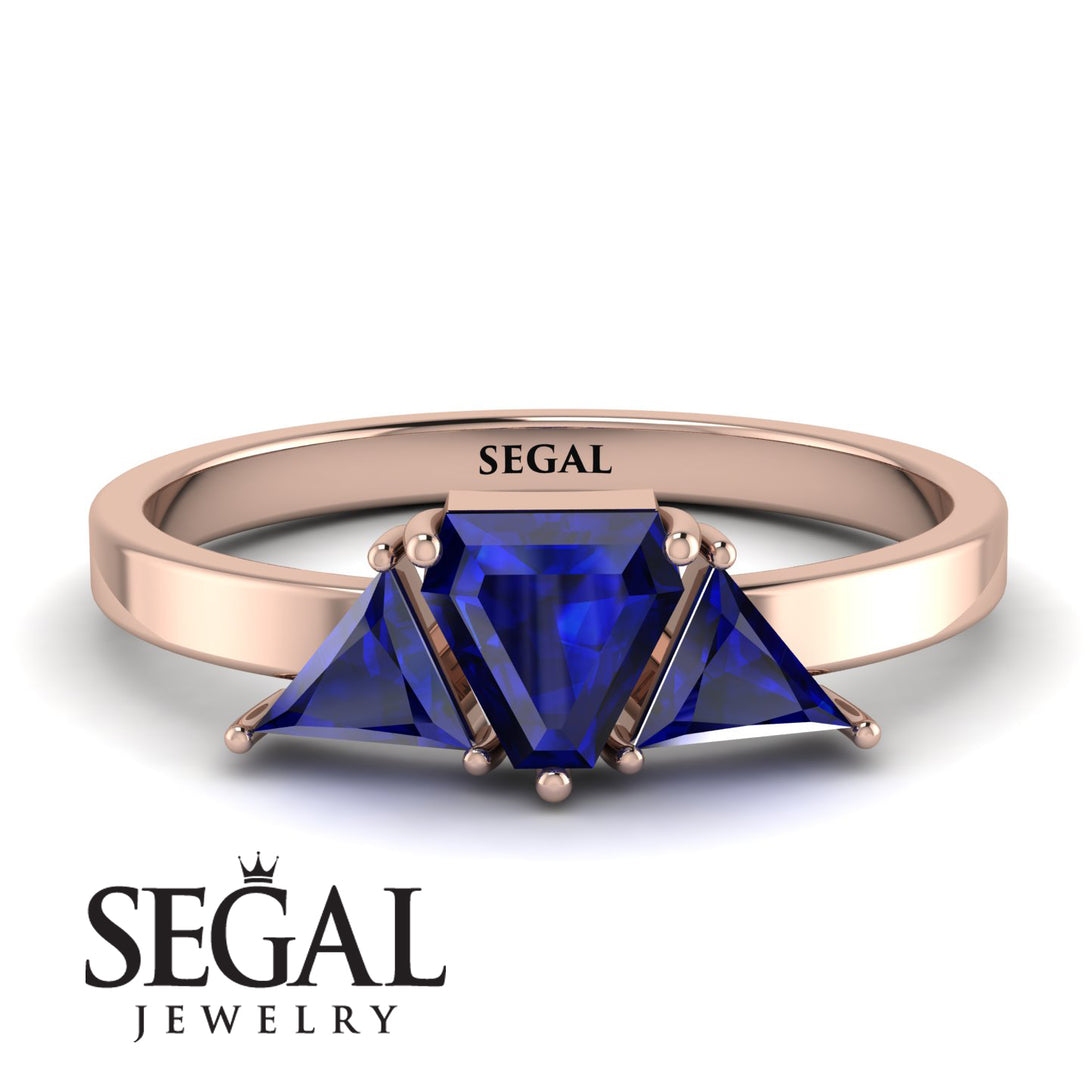 Triangle Sapphire Engagement Ring - Molly No. 74