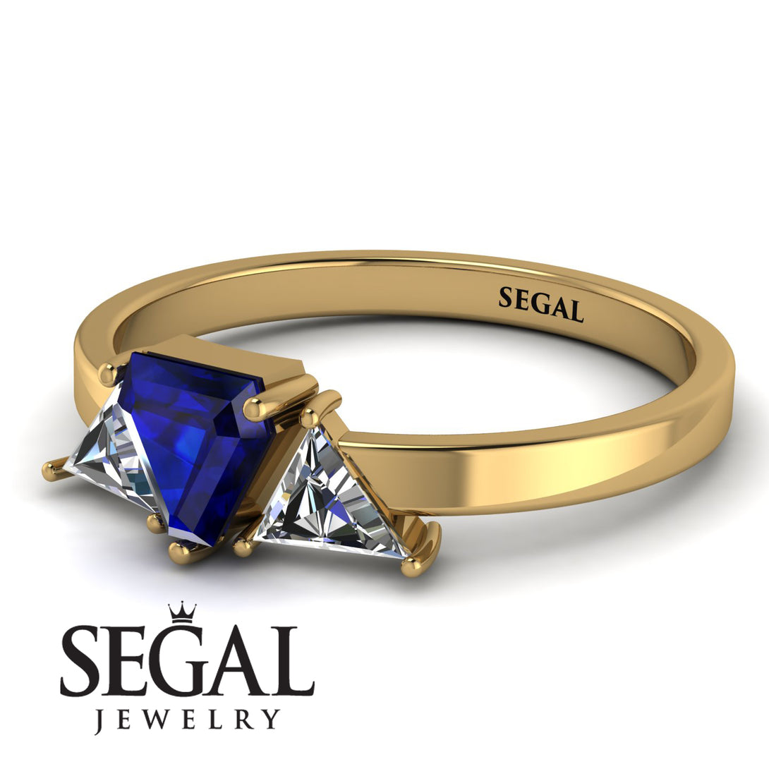 Triangle Sapphire Engagement Ring - Molly No. 13