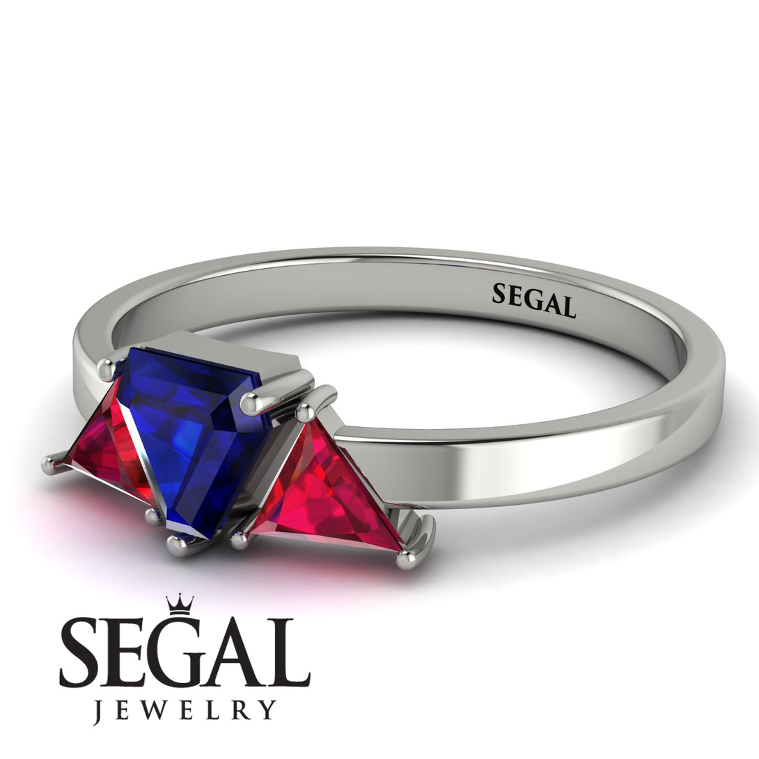 Triangle Sapphire Engagement Ring - Molly No. 60