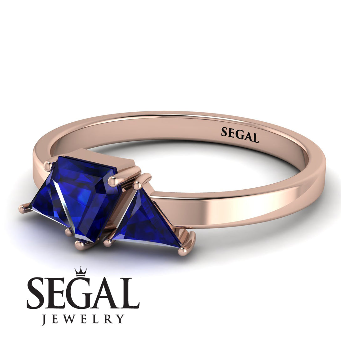 Triangle Sapphire Engagement Ring - Molly No. 74