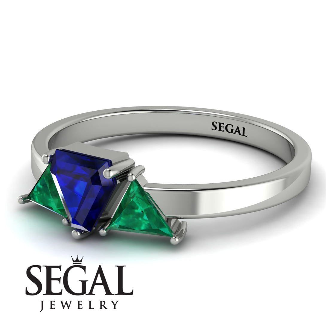 Triangle Sapphire Engagement Ring - Molly No. 30