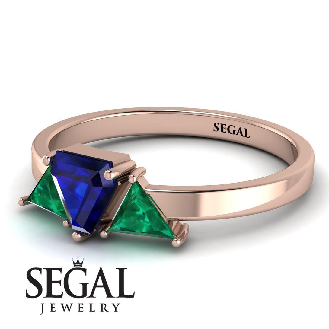 Triangle Sapphire Engagement Ring - Molly No. 29