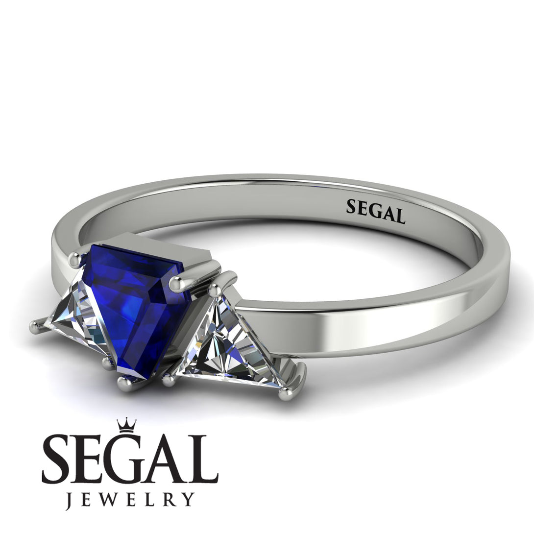 Triangle Sapphire Engagement Ring - Molly No. 15