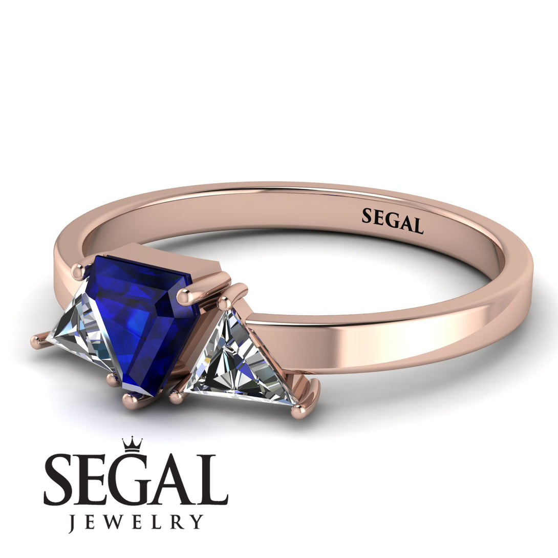 Triangle Sapphire Engagement Ring - Molly No. 14