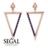 Triangle Sapphire Stud Earrings - Amiyah No. 14