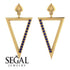 Triangle Sapphire Stud Earrings - Amiyah No. 13