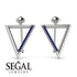 Triangle Sapphire Stud Earrings - Amiyah No. 15