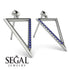 Triangle Sapphire Stud Earrings - Amiyah No. 15