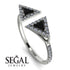 Triangle Black Diamond Open Ring - Nevaeh No. 9 image 2
