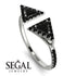 Triangle Black Diamond Open Ring - Nevaeh No. 39 image 2