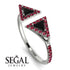 Triangle Black Diamond Open Ring - Nevaeh No. 54