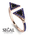 Triangle Black Diamond Open Ring - Nevaeh No. 68