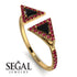 Triangle Black Diamond Open Ring - Nevaeh No. 52 image 2