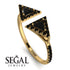 Triangle Black Diamond Open Ring - Nevaeh No. 37 image 2