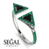 Triangle Black Diamond Open Ring - Nevaeh No. 24 image 2
