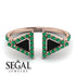 Triangle Black Diamond Open Ring - Nevaeh No. 23 image 10