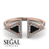 Triangle Black Diamond Open Ring - Nevaeh No. 8 image 10