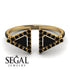 Triangle Black Diamond Open Ring - Nevaeh No. 37 image 10