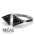 Triangle Black Diamond Open Ring - Nevaeh No. 39