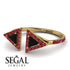 Triangle Black Diamond Open Ring - Nevaeh No. 52