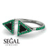 Triangle Black Diamond Open Ring - Nevaeh No. 24 image 3