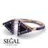 Triangle Black Diamond Open Ring - Nevaeh No. 68