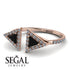 Triangle Black Diamond Open Ring - Nevaeh No. 8 image 3