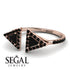 Triangle Black Diamond Open Ring - Nevaeh No. 38