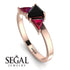 Triangle Black Diamond Engagement Ring - Molly No. 53 image 10