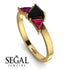 Triangle Black Diamond Engagement Ring - Molly No. 52 image 10