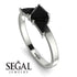 Triangle Black Diamond Engagement Ring - Molly No. 39