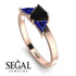 Triangle Black Diamond Engagement Ring - Molly No. 68