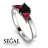 Triangle Black Diamond Engagement Ring - Molly No. 54 image 10
