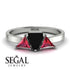Triangle Black Diamond Engagement Ring - Molly No. 54