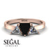 Triangle Black Diamond Engagement Ring - Molly No. 8 image 2
