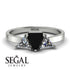 Triangle Black Diamond Engagement Ring - Molly No. 9 image 2