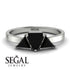 Triangle Black Diamond Engagement Ring - Molly No. 39