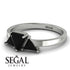 Triangle Black Diamond Engagement Ring - Molly No. 39