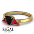 Triangle Black Diamond Engagement Ring - Molly No. 52