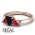 Triangle Black Diamond Engagement Ring - Molly No. 53