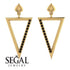Triangle Black Diamond Stud Earrings - Amiyah No. 7 image 10