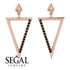 Triangle Black Diamond Stud Earrings - Amiyah No. 8 image 10